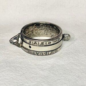 Rare 1721 Silver Perpetual Calendar Ring Dated ANNO 1721 Unique Antique Jewelry